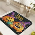 thumbnail image 3 of Halloween Dish Drying Mat Evil Pumpkin Witch Happy Halloween Kitchen Drying Mat Absorbant Collapsible 18x24 Inch Dishes Plate Glass Dry Draining Pad for Coffee Machine Dish Rack, 3 of 7