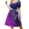 thumbnail image 3 of Vestido de manga corta de Salvador Dalí, elegante y chic, vestido de mujer de lujo, vestido de fiesta de noche para graduación., 3 of 7
