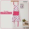 thumbnail image 4 of AMOUR INFINI Cotton Womens Apron for Kitchen, Grilling, Baking with Pockets & Adjustable Strap Cotton Washable & Reusable Aprons (27.5 x 33 Inches), 4 of 6