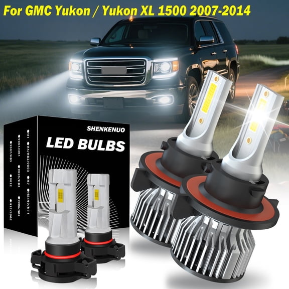 9008 H13 5202 LED Headlight Fog Light Bulb Lamp for GMC Yukon Xl 1500 2007-2014