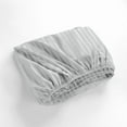 thumbnail image 6 of 900 Thread Count 100% Egyptian Cotton 3-Piece Fitted Sheet ( 1 Fitted Sheet + 2 Pillow Covers) 30 Inches Deep Pocket Size Queen Color Silver Grey Stripe, 6 of 6