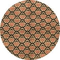 thumbnail image 1 of Ahgly Company Indoor Round Abstract Orange Abstract Area Rugs, 5' Round, 1 of 6