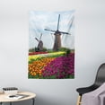 thumbnail image 1 of Windmill Tapestry, Bedding Plants of Netherlands Farm Country Heritage Historical Architecture Theme, Wall Hanging for Bedroom Living Room Dorm Decor, 40W X 60L Inches, Multicolor, by Ambesonne, 1 of 2