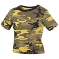 thumbnail image 1 of Rothco Womens Stinger Yellow Camo Crop Top 1944 - XL, 1 of 2