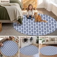 thumbnail image 5 of Navy Blue Tree Round Area Rug 7 FT, Non Slip Living Room Area Carpet, Modern Geometric Abstract Art Washable Soft Circular Rug Non-Shedding Floor Carpet for Bedside Office Play Room Classroom, 5 of 9