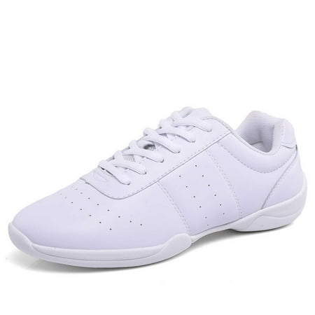 YOURDIARY Cheer Shoes for Women  Girls & Youth - White Cheerleading Gear  Dance  Sports  Tennis Training Athletic Flats Breathable Kids Sneakers