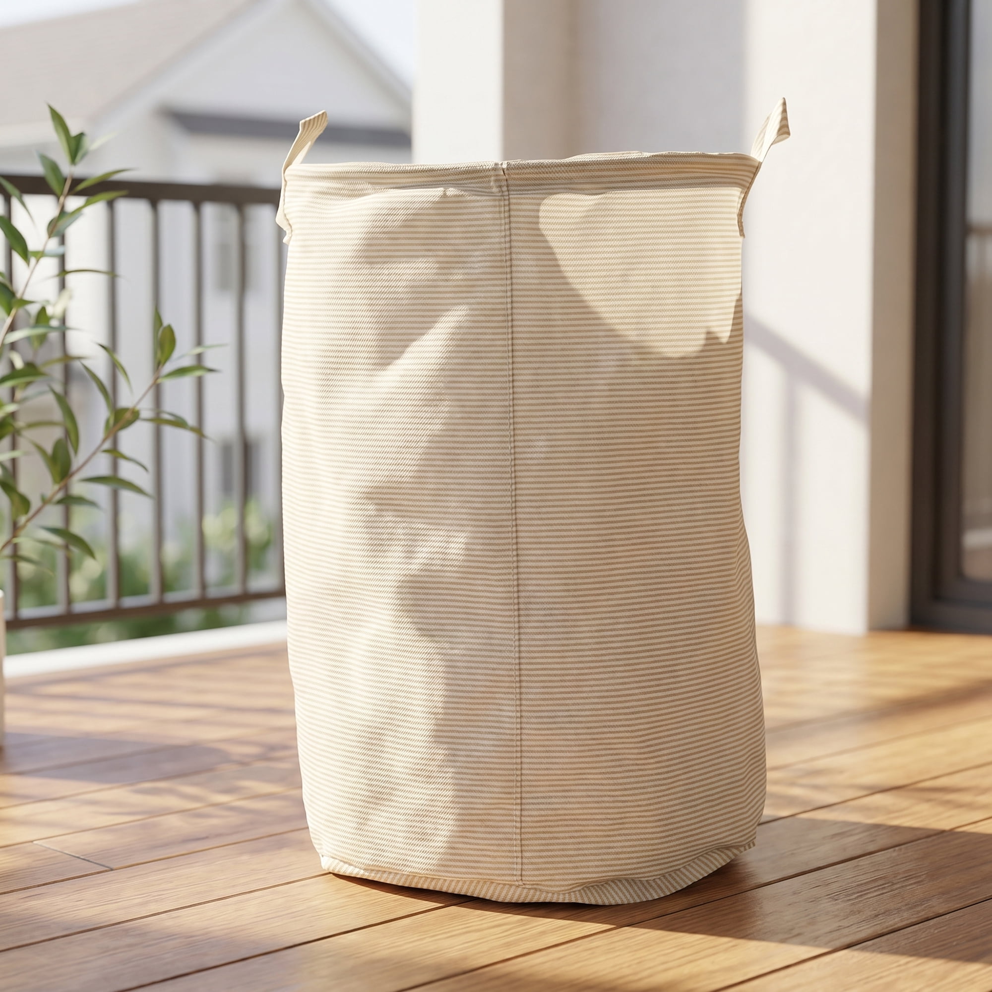 Unique Bargains Collapsible Non-Woven Fabric Hamper with Handles Yellow 11.8" x 15.7"