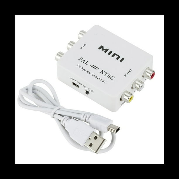 Convertidor de de TV Bidireccional NTSC Mini PAL Conmutador PAL a NTSC NTSC a PAL ConexióN Compuesta de TV Bidireccional