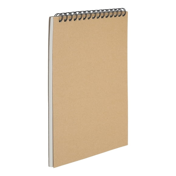 Uxcell Cuaderno de bocetos con espiral superior de 12 x 8" 120GSM, 60 páginas 30 hojas 1 pieza Cuaderno de bocetos retro
