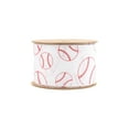thumbnail image 5 of LaRibbons 2 1/2" Wired Cotton Ribbon | Baseballs on White | 10 Yard Roll, 5 of 5