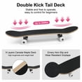 thumbnail image 5 of eVita 31 Inch Complete Skateboard with PU Wheels, Wood 7 Layer Canadian Maple Trick Board for Boys Girls Youth Teens Gift for Beginners, 5 of 9