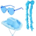 thumbnail image 1 of Fiudx Accesorio de Plumas, Cómodo Conjunto de Bufanda, Sombrero y Gafas, Duradero Envoltura de Plumas de Pavo, Divertidas Gafas En Corazón, Ideal para Fiestas Celebraciones, para Adultos y Adolescent, 1 of 6