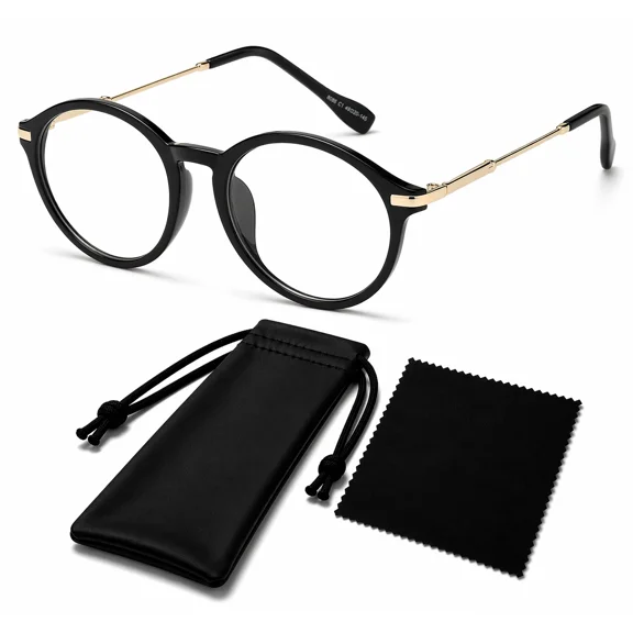 Clear Lens Fashion Glasses Men Women Round Frame UV400