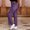 *Purple, variant on ClodeEU Women's Faux Denim High Stretch Flare Pants with Faux Pockets,Loose Fit Casual Leggings Black,Womens Plus M