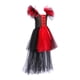 thumbnail image 3 of Vestido sin mangas con cuello redondo hasta la rodilla para niños de Europa y Estados Unidos, vestido de princesa de malla, ropa de juego de rol de payaso de Halloween, ropa de actuación para fiestas, 3 of 4
