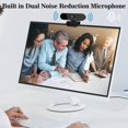 thumbnail image 4 of Webcam with Microphone, Webcam for pc with Protective Webcam Cover, 1080P HD USB Aotofocus Web Camera for Video Conferencing, Live Streaming, Games, V, 4 of 5