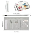 thumbnail image 3 of JIALIOU Nylon Trifold Card Wallet with ID Window Zipper Pocket for Men Women Teen Vibrant Colorful Butterflies, 3 of 7