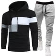 thumbnail image 1 of Ensemble de Vestes Décontractées à Capuche Manches Longues Couleur Unie pour Hommes, 1 of 6