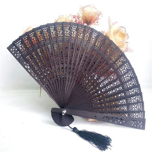 1Pcs Wedding Fans Personalized Folding Hand Fans Custom Sandalwood Wedding Fans with Organza Bags Wedding Party Favor Wedding Fans for Guests (Purple)