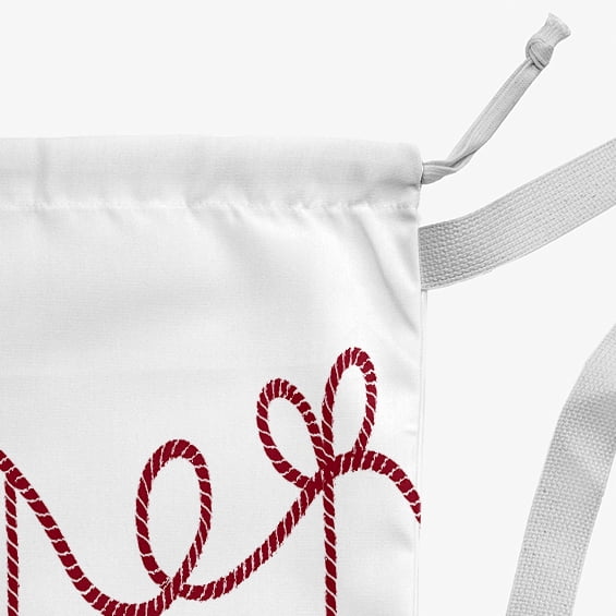Simply Daisy Canvas Starfish Ornaments 18 x 29 in Red Laundry Bag