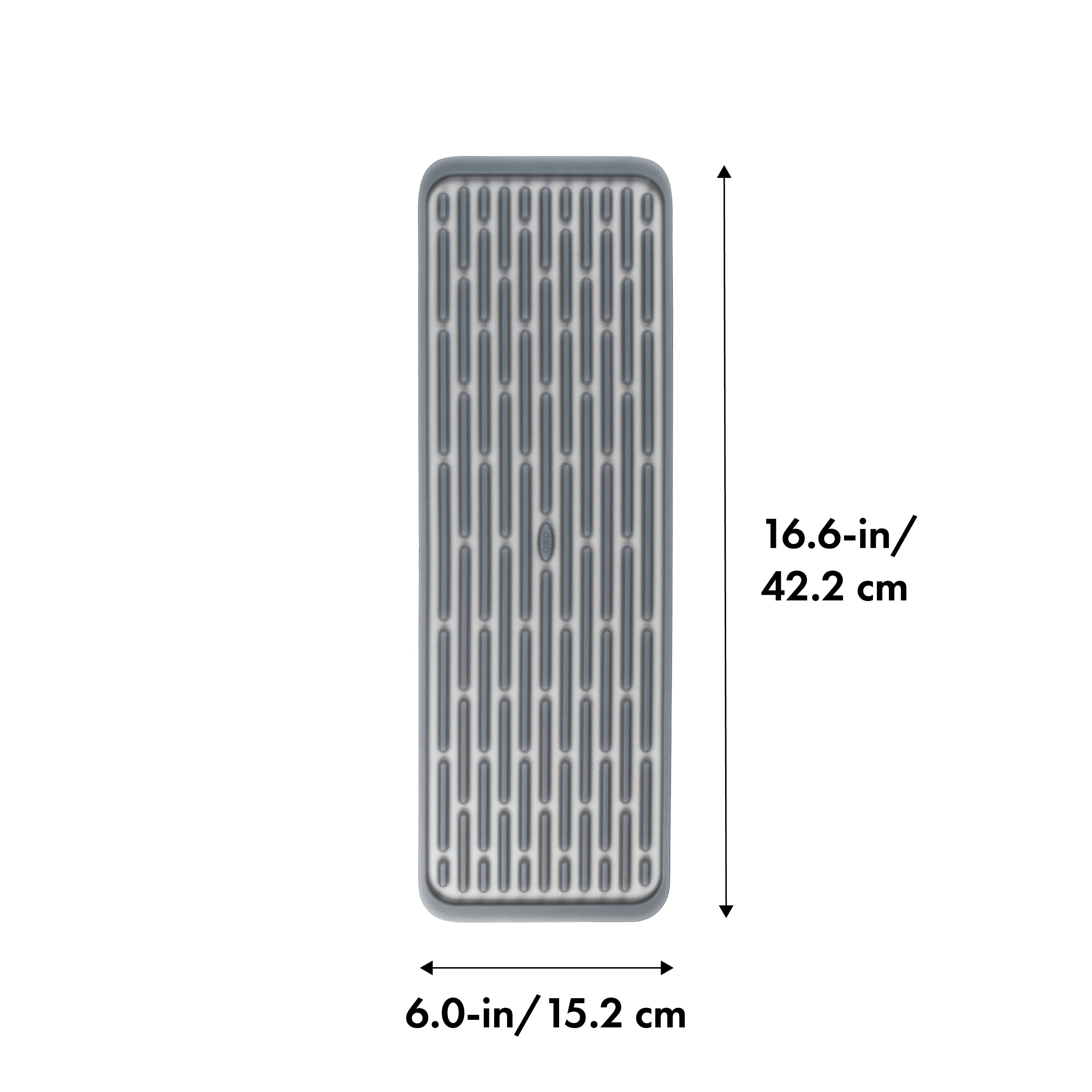 OXO Silicone Wine Glass Drying Mat, 16.6-In x 6-In, Gray