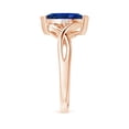 thumbnail image 3 of Angara Natural 1.15 Ct. Blue Sapphire with Diamond Infinity Ring in 14K Rose Gold for Women (Ring Size: 11.5), 3 of 10