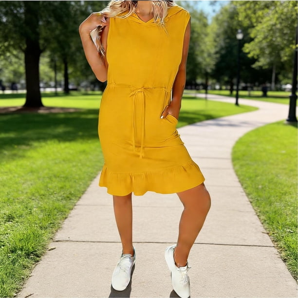 TaTaai Stretch Dress Soft Comfortable Women's Fashion Shirt Collar Long Sleeve Casual Hooded Spring Summer Daily Commute Midi Dress Gift