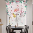 thumbnail image 3 of Pink Flamingo Balloon Curtains for Windows, Bedroom Curtains 54 Inch Length, Tropical Botanical Summer Flower Rustic Tie Up Curtains Panels Thermal Insulated Bathroom Curtains Window 42"x54", 3 of 8