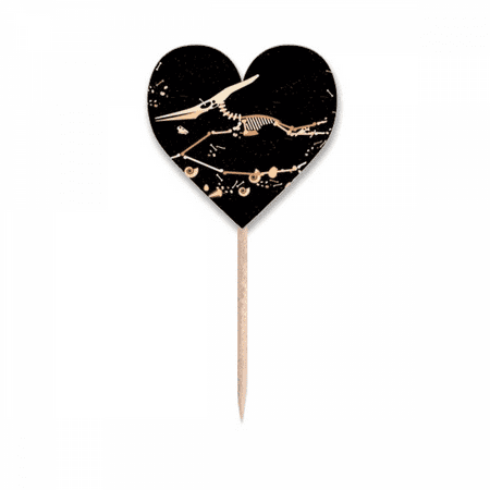 b miniature dinosaur bs Toothpick Flags Heart Lable Cupcake Picks