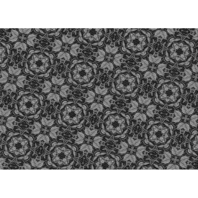 Ahgly Company Machine Washable Indoor Rectangle Transitional Charcoal Black Area Rugs, 8' x 10'