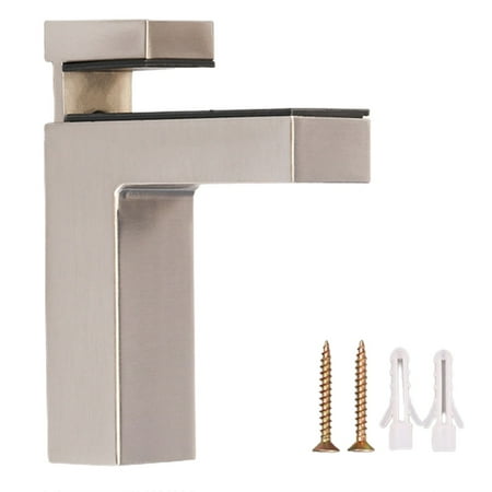 

FANJIE Zinc Alloy Glass Shelf Brackets Wall Mount Adjustable Wood Clamp 2-38mm