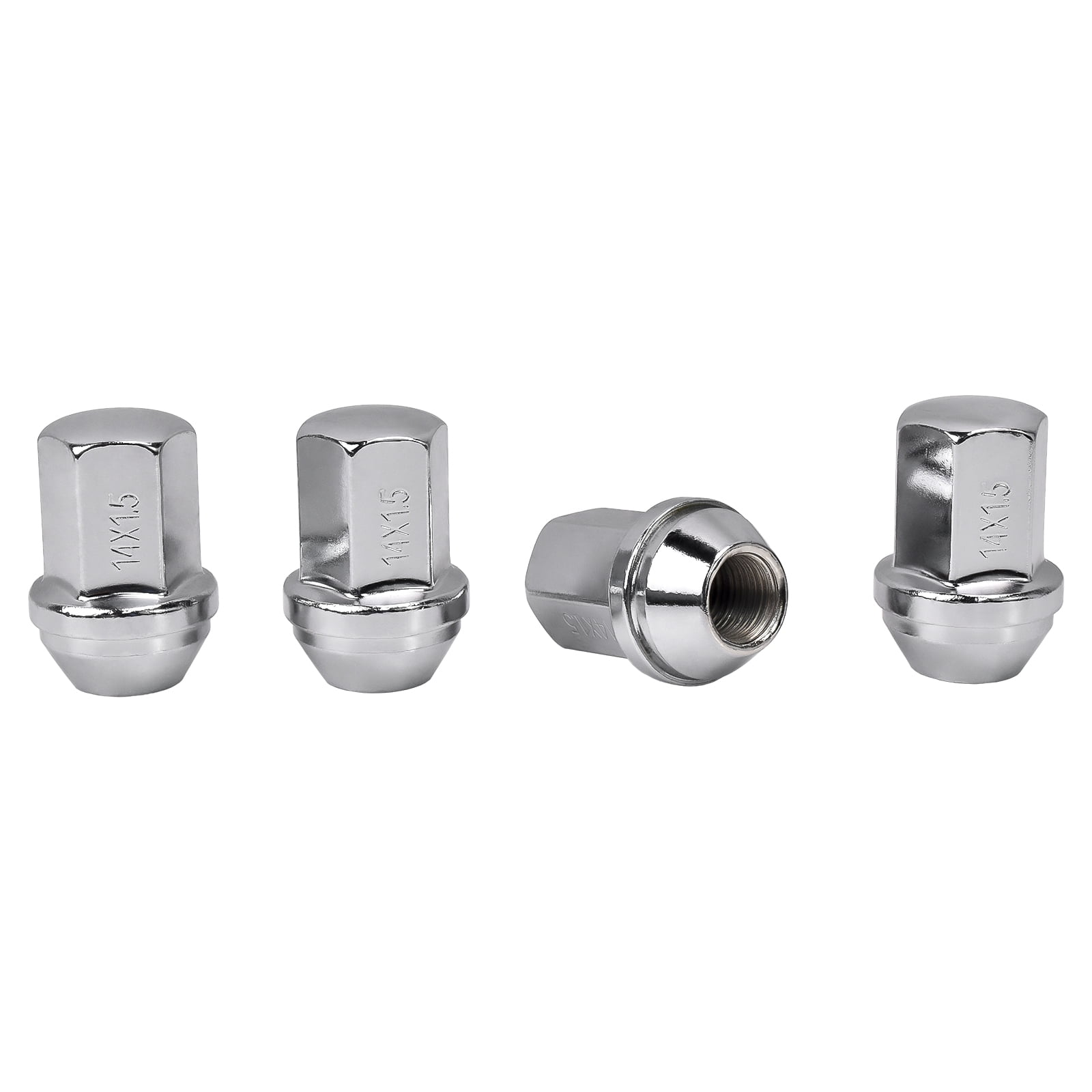 Hex Autoparts 32PCS 14x1.5 Chrome Lug Nuts for Chevy GMC Silverado 2500 3500 GMC Sierra 2500 Hummer H2