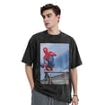 thumbnail image 2 of Spider-Man 210g Men's Crew Neck Washed Short Sleeve T-Shirt - Hot Stamping, 2 of 7