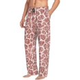 thumbnail image 2 of Daiia Rose Gold Abstract Spots Men's Sleep Pant with Pockets and Drawstring,Pajama Pants-Small, 2 of 9