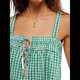 thumbnail image 3 of Camiseta Sin Mangas Y2K para Mujer, con Tirantes Finos, Peplum, Sin Mangas, con Lazo en la Parte Delantera y Bajo con Volantes, Ropa de Calle. Verde Esmeralda XL, 3 of 8