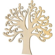 WINOMO Blank Wooden Tree Embellishments for DIY Crafts - 10pcs