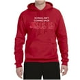 thumbnail image 3 of Normal Isnâ€™t Coming Back Jesus Is Inspirational/Christian Unisex Graphic Hoodie Sweatshirt, Red, Large, 3 of 5