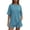 Blue_#02, variant on Sewkxo Two Piece Sets for Women Summer Lounge Short Sets Short Sleeve Crew Neck Sweatsuit with Pocket,Blue 2XL