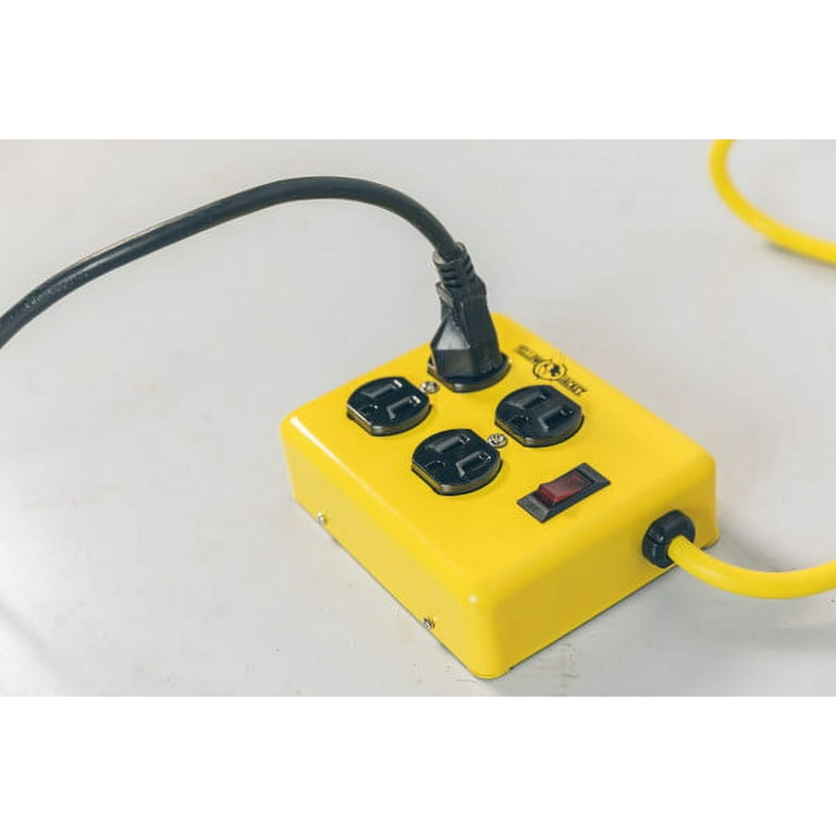 Brennenstuhl, 1081071, PowerBlock blocco coltello con 4 scomparti con coperchio incernierato, giallo