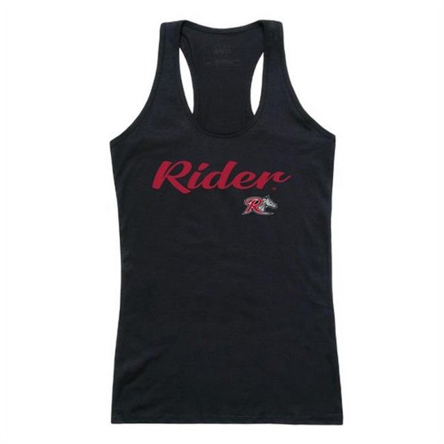 W Republic 557-368-BLK-03 Rider University Script Tank Top for Women, Black - Large