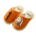 thumbnail image 4 of Otqutp Unisex Kids Cute Shoes Kids Shoes House Slippers Bedroom Home Slippers Cute Dinosaur Cotton Slippers Winter Indoor Outdoor Slippers for Boys Girls(Bronze,10-10.5 Years), 4 of 4