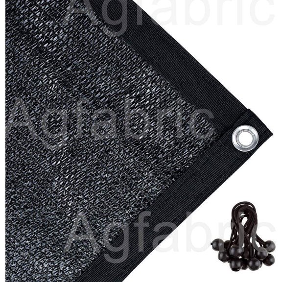 Agfabric 70% Sunblock Shade Cloth with Grommets for Garden Patio - 10' X 12' Black