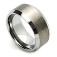 thumbnail image 2 of Men's Tungsten Carbide Wedding Band Ring 10mm Comfort Fit Beveled Edges Flat Tungsten Ring, 2 of 3