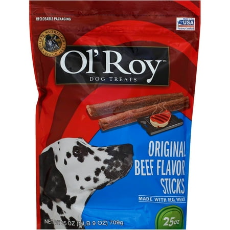 Ol' Roy Jerky Sticks With Real Beef Dog Treats, 25-Ounce