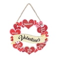 thumbnail image 2 of Ydojg Valentine'S Day Party Love Wooden Tag Circular Creative Wall Decoration Pendant Valentine'S Day Door Sign, 2 of 6