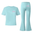 thumbnail image 5 of GPOECD Outfits for Girls Casual Flare Pants Outfit Two Piece Comfy Daily Wear for Autumn Girls Sets,Mint Green,11-12 Years, 5 of 5