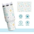 thumbnail image 6 of 30 oz Tumbler with Handle Lid and Straw Insulated Water Tumbler Stainless Steel Water Cup Mug Bottle Reusable Cup Holder Friendly Cute Stars, 6 of 6