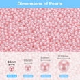 thumbnail image 2 of Uxcell 5000Pcs Faux Pearl for Crafting, 4mm No Hole ABS Round Pearls Beads for Cosmetic Boxes, DIY, Light Pink, 2 of 5