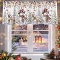 thumbnail image 5 of Valances for Windows Snowman Reindeer Winter Snow Rod Pocket Short Curtain for bathroom living room bedroom Pine Tree Leaves on White 1 Panel 42x12in, 5 of 7