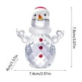 thumbnail image 3 of RuiJiao Clear Glass Crystal Christmas Snowman Ornament for Festive Home Decor and Gift Giving, 3 of 8